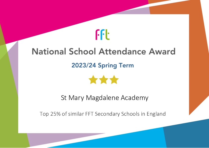 St Mary Magdalene Academy Islington wins National School Attendance Award, Spring Term 2024